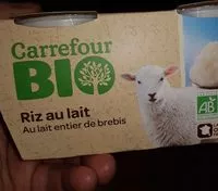 Mängden socker i Riz au lait entier de brebis