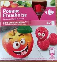 Mängden socker i Compotes pommes framboises