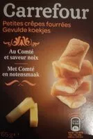 Mängden socker i Mini crêpes Fourrage au Comté - saveur Noix