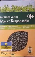 Mängden socker i Lentilles vertes