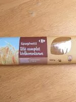 Mängden socker i Spaghetti blé complet