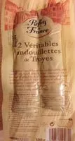 Mängden socker i Veritables andouillettes de Troyes