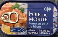 Mängden socker i Foie de morue fumé au bois de hêtre