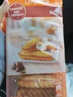 Mängden socker i Madeleines longues - fourrage goût chocolat