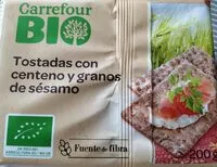 Mängden socker i Tostadas con centeno y granos de sésamo