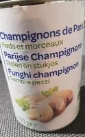 Mängden socker i Champignons de Paris pieds et morceaux