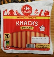 Mängden socker i Knacks pur porc