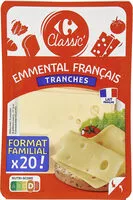 Mängden socker i Emmental français - tranches x 20