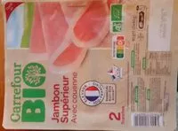 Mängden socker i Jambon Supérieur avec couenne