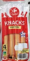 Mängden socker i Knacks pur porc