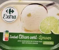Mängden socker i Sorbet citron vert