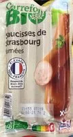 Mängden socker i Saucisses de Strasbourg