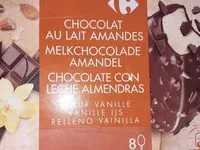 Mängden socker i Chocolat au lait - amandes, cœur vanille