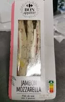 Mängden socker i JAMBON MOZZARELLA Pain de mie aux 5 graines