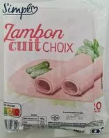 Mängden socker i Jambon cuit choix