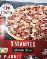 Mängden socker i Pizza Carrefour 3 Viandes