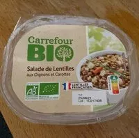 Mängden socker i Salade de lentilles aux oignons et carottes