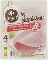 Mängden socker i Le Supérieur (jambon cuit supérieur)