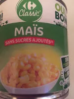 Mängden socker i Maïs sans sucres ajoutés