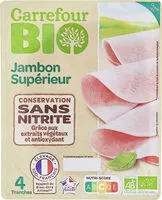 Mängden socker i Jambon supérieur