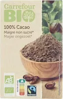 Mängden socker i 100% Cacao maigre non sucré