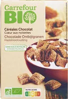 Mängden socker i Céréales chocolat cœur aux noisettes