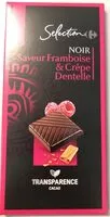 Mängden socker i Noir saveur framboise & crêpe dentelle