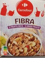 Mängden socker i Fibra 5 fruits secs