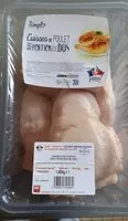 Mängden socker i Cuisse de poulet avec portion de dos