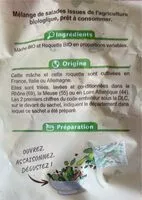 Mängden socker i Mâche &  roquette bio