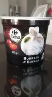 Mängden socker i Burrata di Bufala