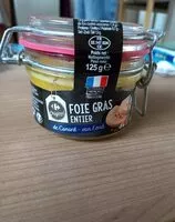 Mängden socker i Foie gras entier de canard