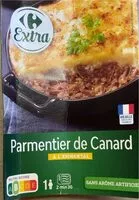 Mängden socker i Parmentier de canard
