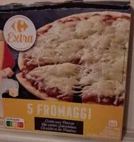 Mängden socker i Pizza 5 formaggi