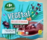 Mängden socker i Postre vegetal almendra chocolate