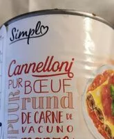 Mängden socker i Plat cuisiné cannelloni pur bœuf