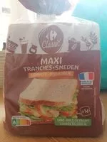 Mängden socker i Pain de mie complet maxi tranches