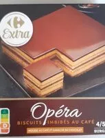 Mängden socker i Opéra biscuits imbibés au café