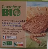 Mängden socker i Biscottes blé complet Sans sucres et sans sel ajoutés