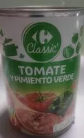 Mängden socker i Tomate triturado con pimiento verde