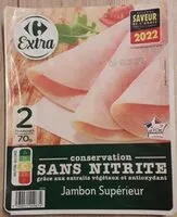 Mängden socker i Jambon Supérieur sans nitrite