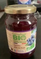 Mängden socker i Confiture Myrtilles Bio 65%