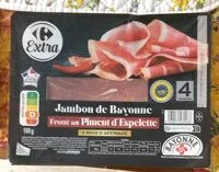 Mängden socker i Jambon de Bayonne frotté au piment d’espelette