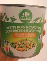 Mängden socker i Petits pois et carottes