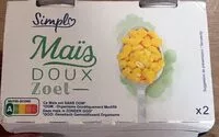 Mängden socker i Mais doux