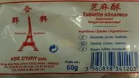 Mängden socker i Tablette au sésame