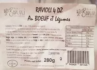 Mängden socker i Raviolis au bœuf et légumes 4 douzaines