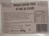 Mängden socker i Raviolis chèvre frais et miel de fleurs