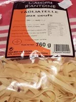 Mängden socker i Tagliatelle aux oeufs