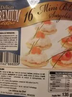 Mängden socker i Mini Blinis surgelés